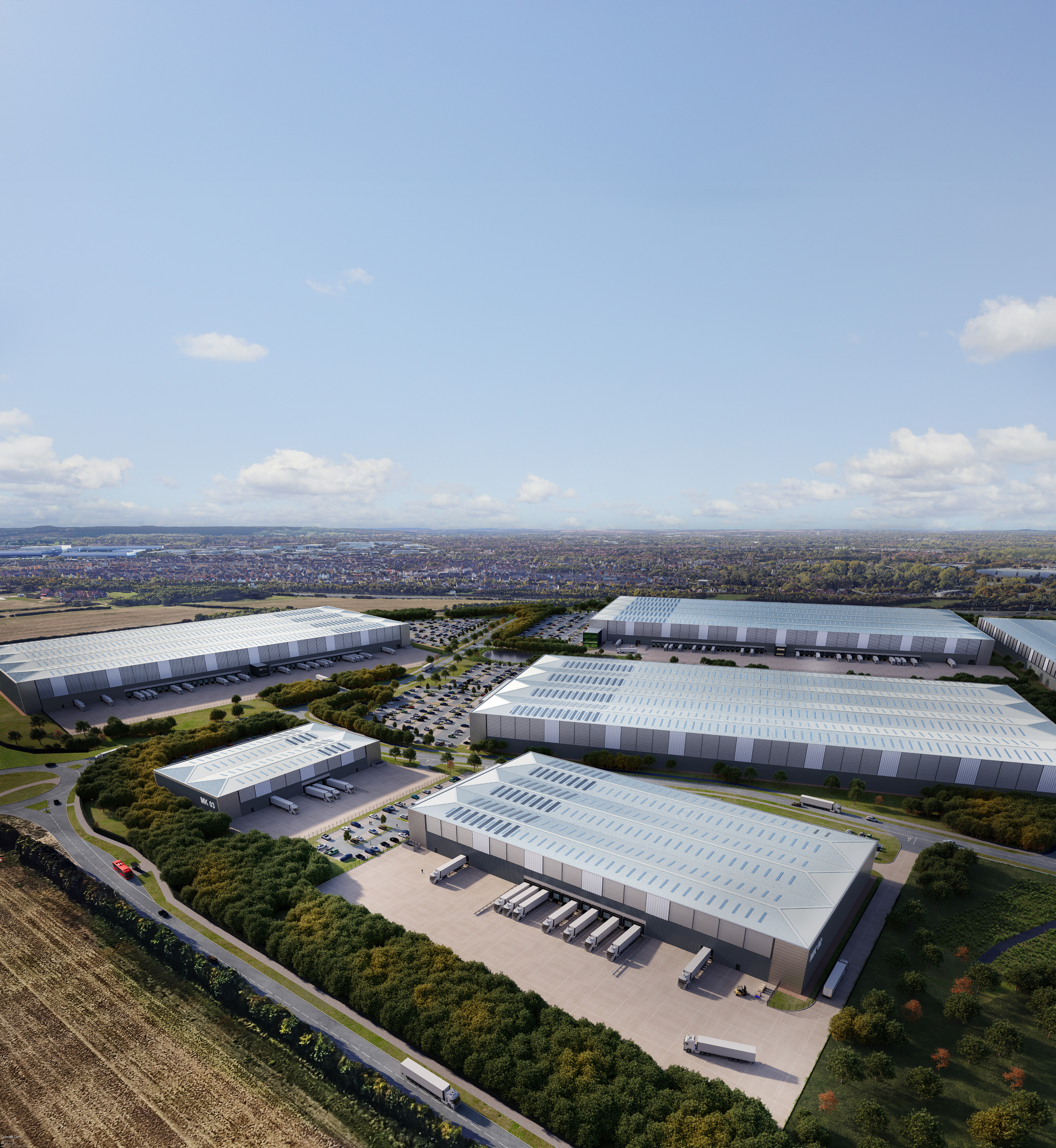 MK East industrial warehouse building in Milton Keynes